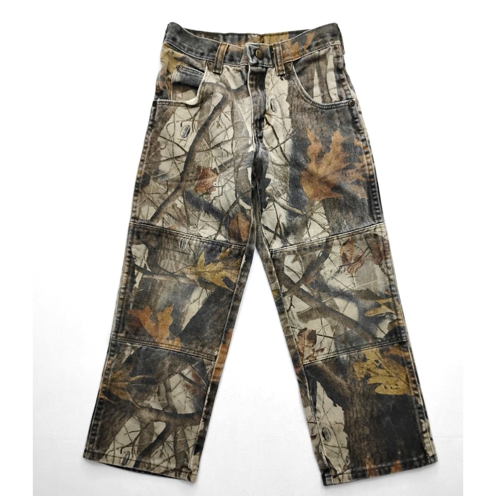 Wrangler Realtree Camo Double Knee Hunting Pants Jeans Boys 8 R 22x21
